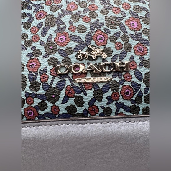 Coach Mini Sierra Dome Satchel Blue Floral - Picture 12 of 17